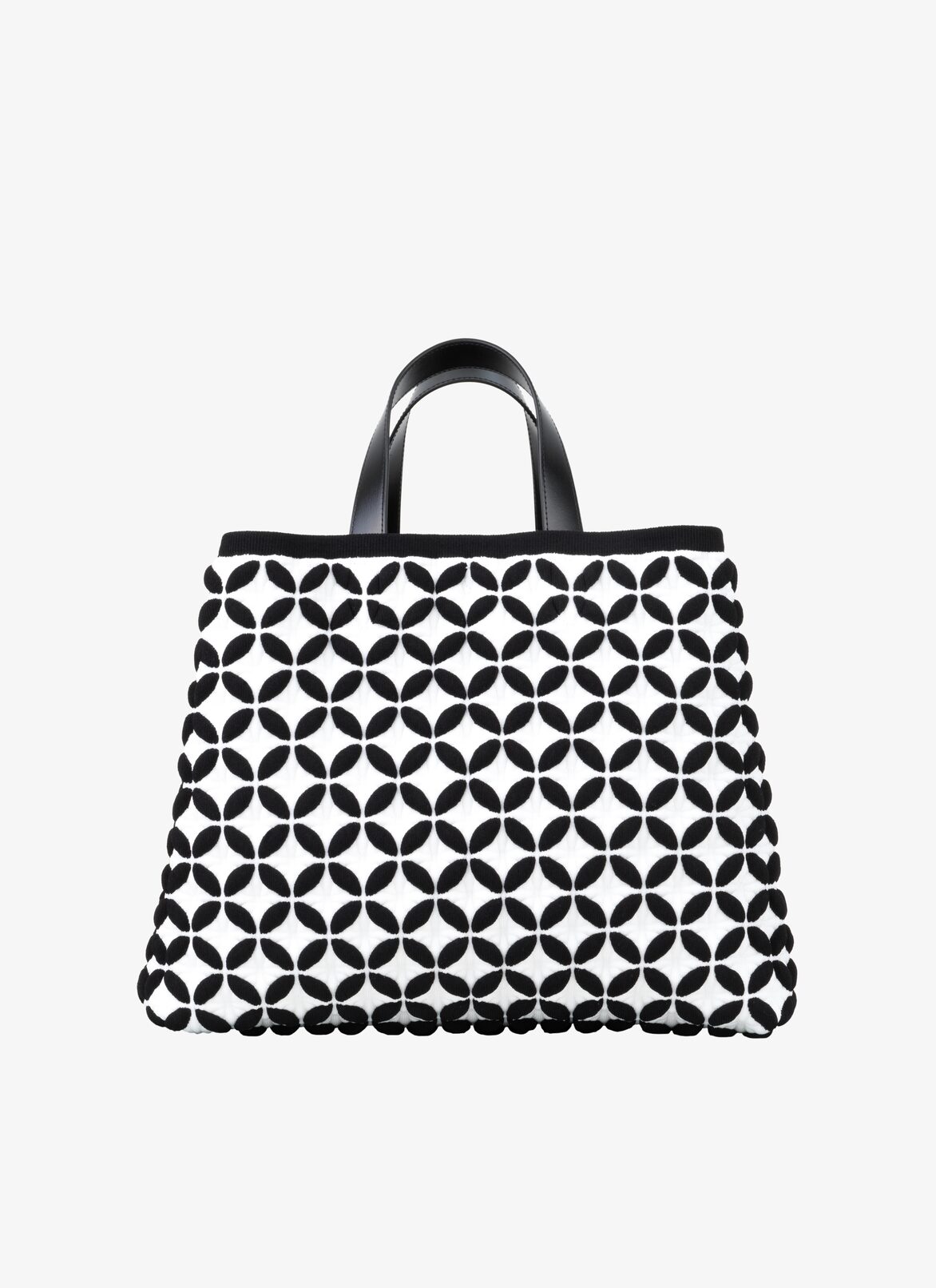 KNIT TOTE BAG ALAÏA BLACK/WHITE KNIT TOTE BAG